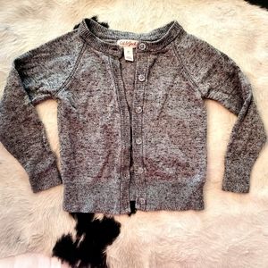 Grey Cardigan with faux crystal buttons